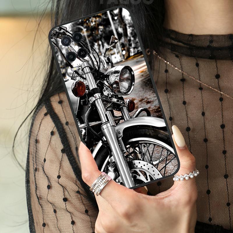 Motor Engine Motorcycle Case For Oppo A16 A76 A96 A17 A18 A60 A80 A40 A38 A58 A78 A98 A94 A74 A54 A15 A57 A77 A5 Pro