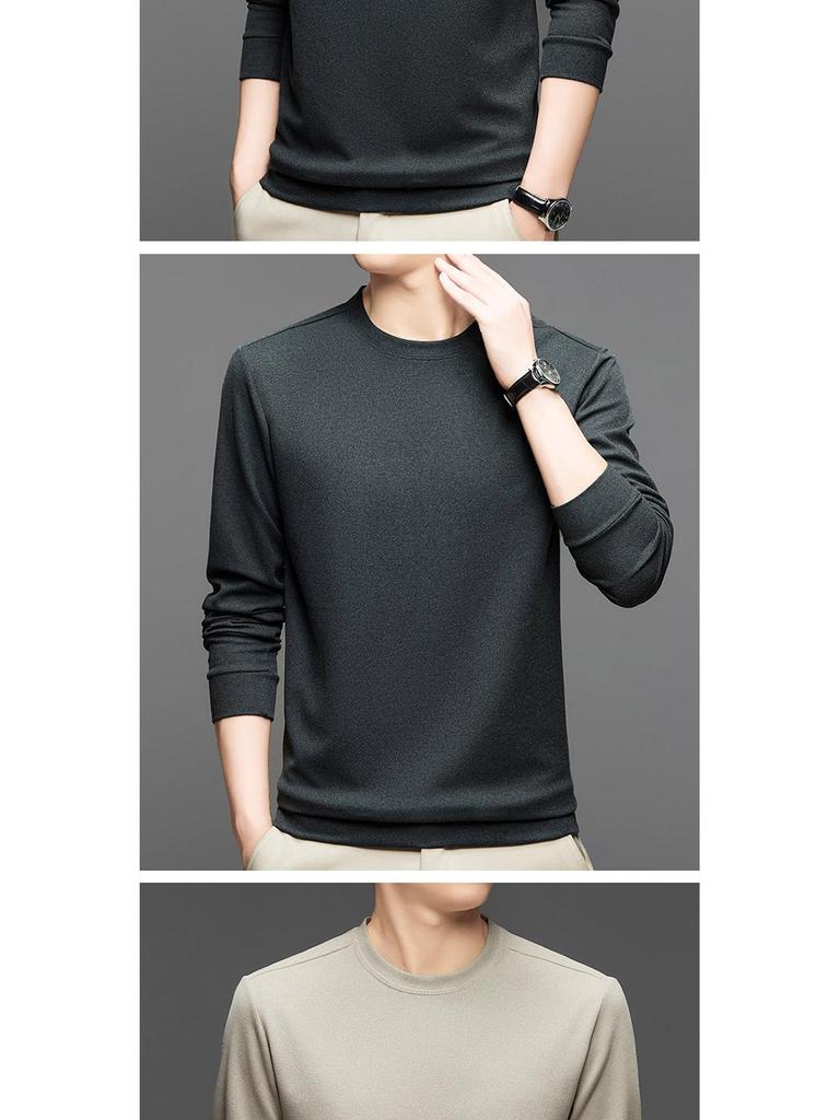 Woodpecker Men's 2025 Fleece-Lined Crew Neck Long Sleeve Sweatshirt for Autumn/Winter