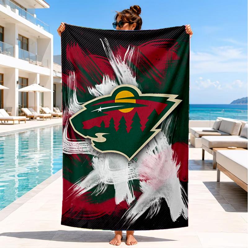 Minnesota Hockey Team Beach Towel, Super Soft Microfiber, Perfect Gift for Her/Him, Birthday, for Pool, Beach, Travel, Decor Beach Party