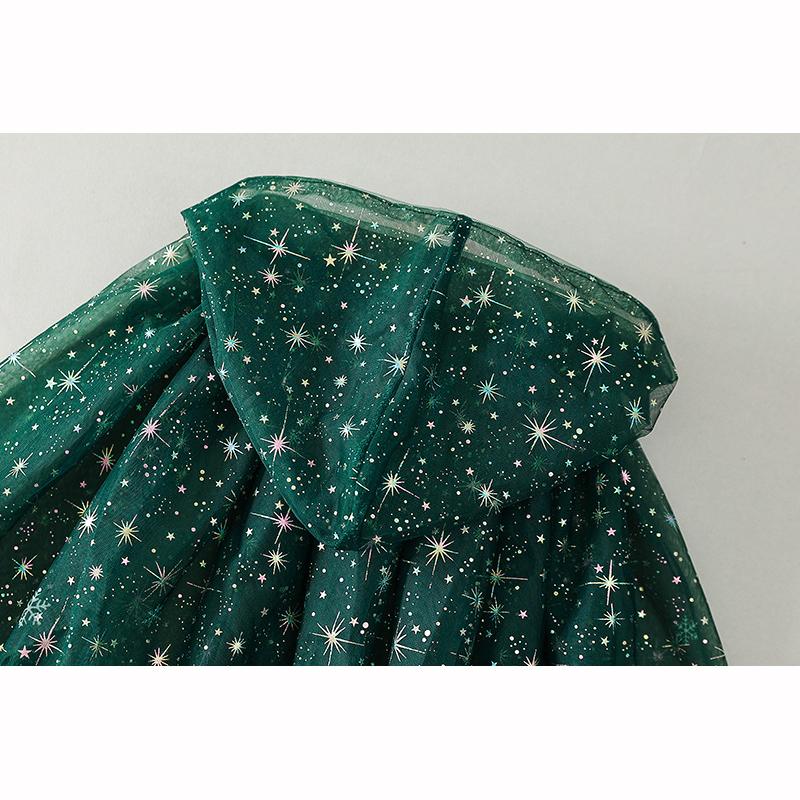 Christmas Children's Autumn and Winter Shawl Cloak Costume Girls Princess Shawl Outer