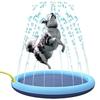 Water Splash Pad for Kids Dogs Leakproof Splash Pool Adjustable Water Spray Mat for Toddlers Outdoor Summer Toy