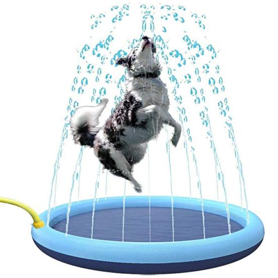 Water Splash Pad for Kids Dogs Leakproof Splash Pool Adjustable Water Spray Mat for Toddlers Outdoor Summer Toy