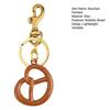 Keychain Pendant Realistic Caramel Bread Design Car Key Holder with Alloy Lobster Clasp Scratch-Resistant Decorative Bag Charm