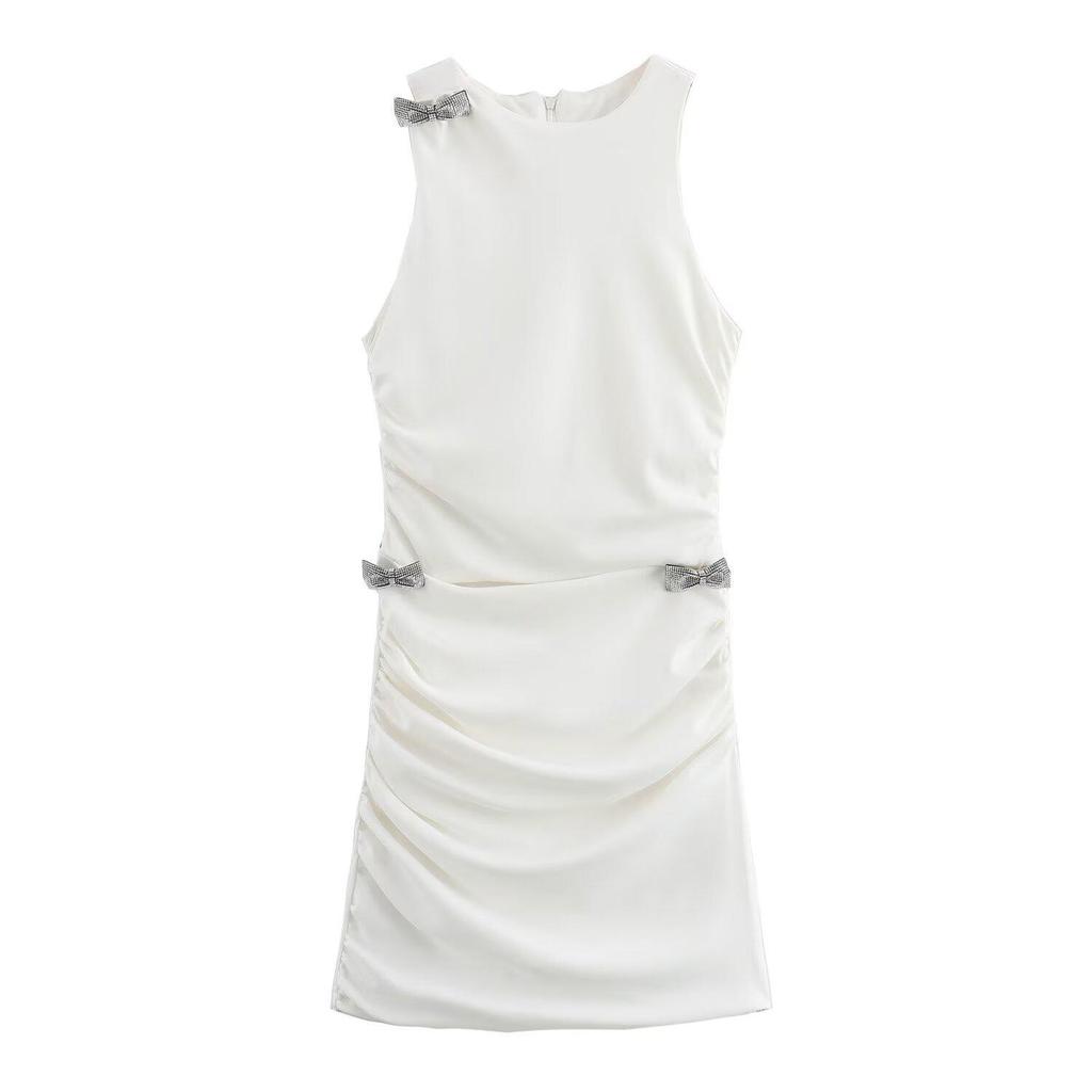 2025 Fashion Bow-Adorned Casual Dress: European-American Style