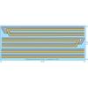 KW 900 'Gold Silver Pinstripes' - 1/25 - Water Decal