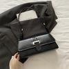 French Chic Faux Leather Baguette Bag Trendy Shoulder Armpit Crossbody Purse