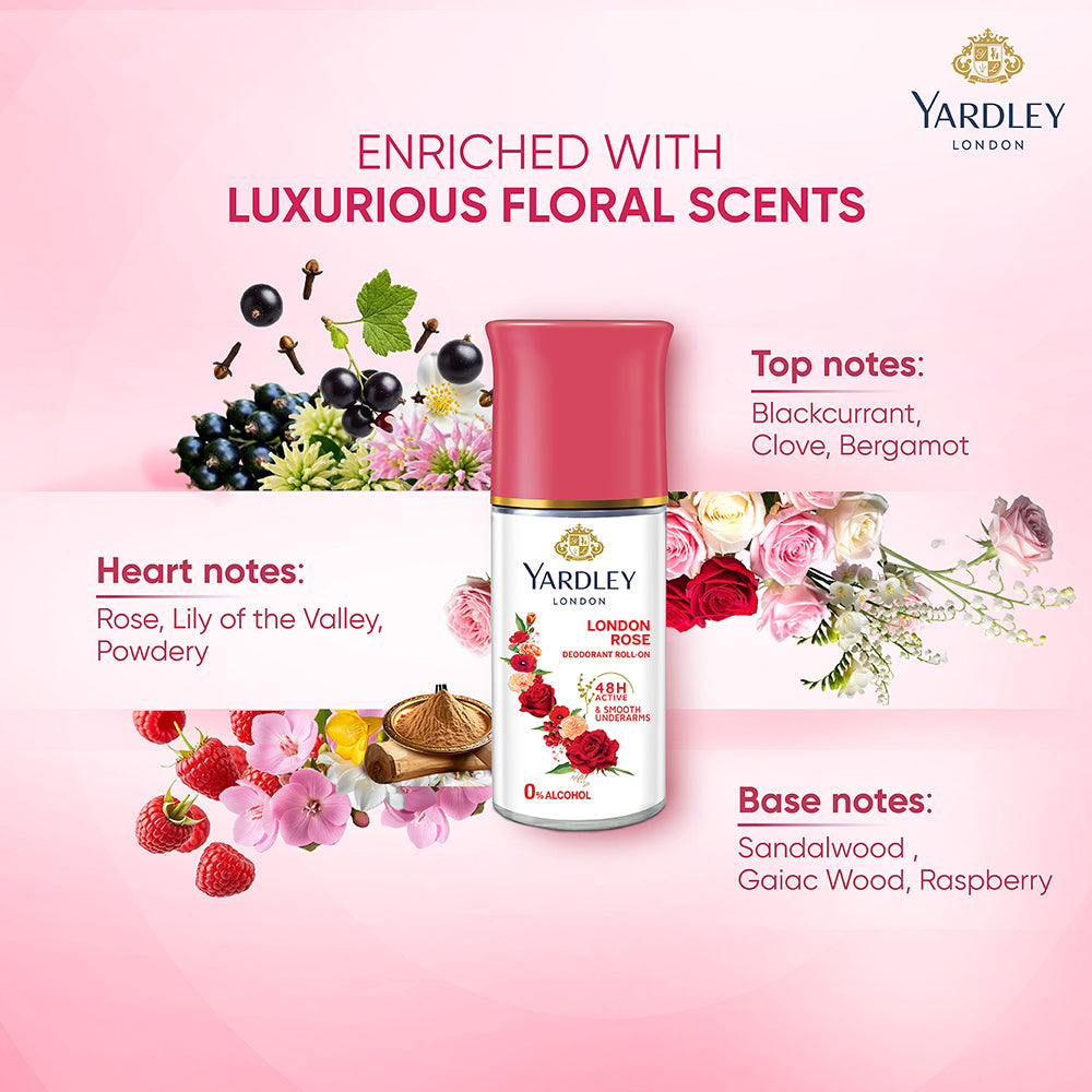 Yardley London Deodorant antiperspirant roll-on pentru femei