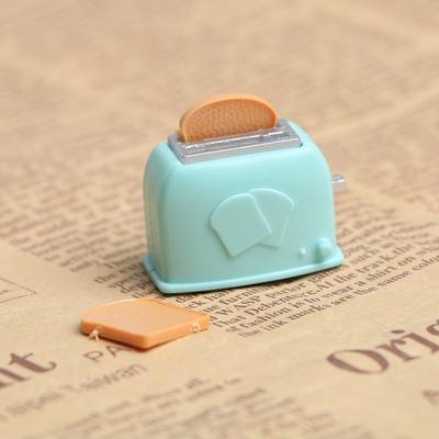 Simulação de casa de bonecas Mini torradeira Miniatura modelo de brinquedo Decoração de cena de cozinha
