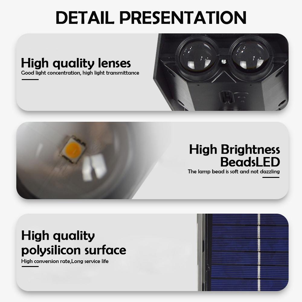 New Solar Spot Lights Outdoor 2LED Solar Zoom Spotlight Waterproof Solar Powered Landscape Light For Outside Yard Garden Tree