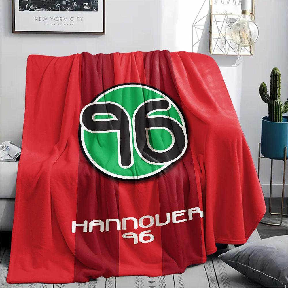 1PC Hannover 96 Patterned Flannel Blanket Suitable For All Seasons for Home Decor Warmth and Comfort Gifts Holiday Present