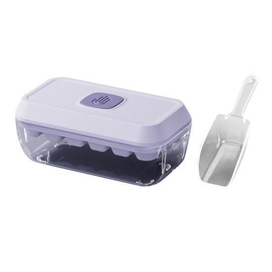 

Лоток для кубиков льда с крышкой и кнопкой для открытия контейнера, форма для льда для морозильника S фиолетовый