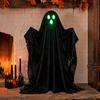 Lawn Ghost Decorations Halloween Light Up Decoration, Lighted Spooky with String Light, Standing Black for Outdoor Garden Yard Porch Decor