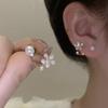 2023  High-End 925 Silver Stud Earrings Luxury  Flower Design Gold Plating New Trendy High-end Jewelry for Women
