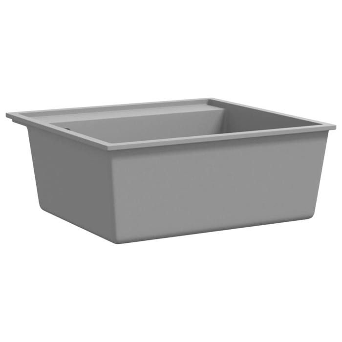 VidaXL Evier de Cuisine avec Trou de Trop-plein Evier Encastré Réversible Evier Carré Décoration de Cuisine Maison Intérieur 147062