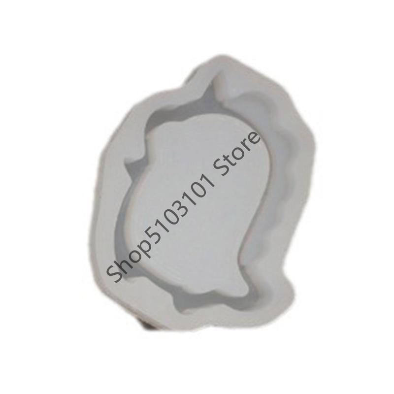 X6HE Bear Epoxy Resin Molds Shaker Dinosaur Photo Frame Keychain Pendant Silicone Jewelry Making Decorations DIY