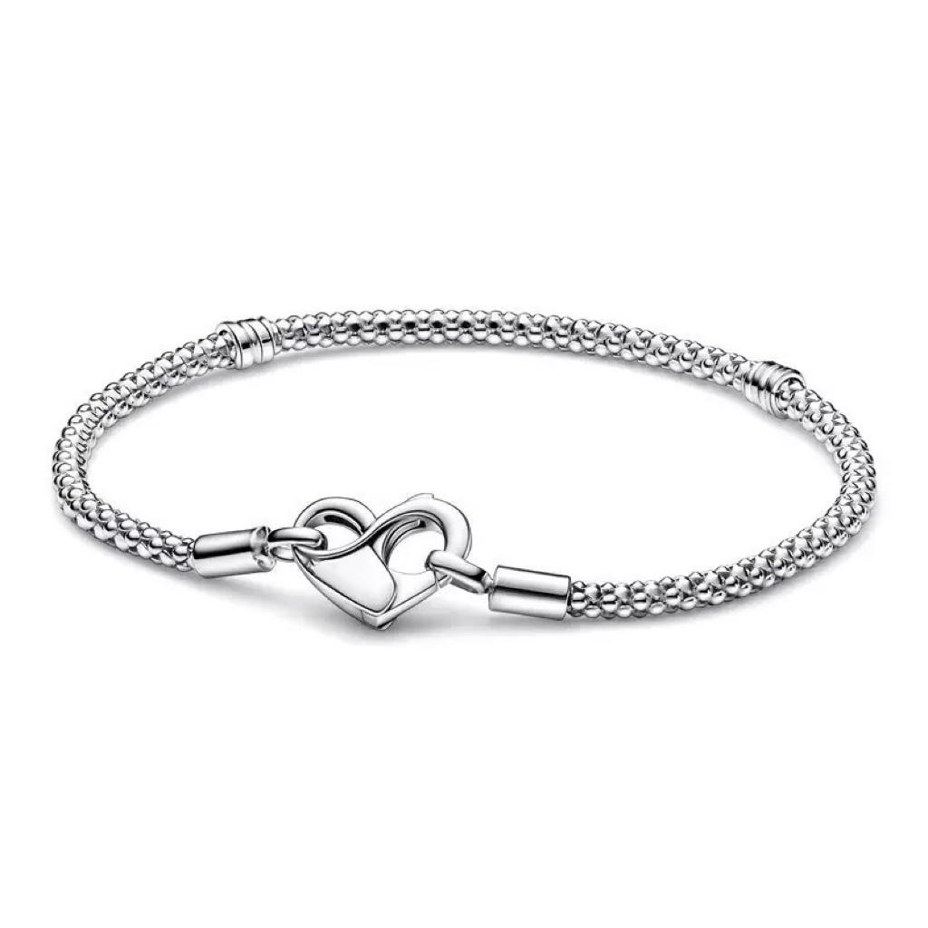 Rope Bracelet Round Bead Adjustable Bracelet s925 Pure Silver Classic Snake Bone Chain DIY Accessories Women's Jewelry Gift