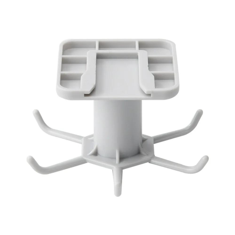 360 Degrees Rotating Storage Rack No Punching 6-Claw Multifunctional Shelves Space Saving Wall-Mounted Hooks Cabinet Organizer серый 870₽