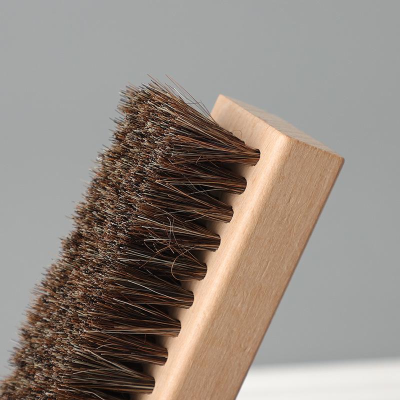 Beech Wood Shoe Brush Solid Shoe Brush Footwear Cleaning Brush Natural For Casual Shoes Wallets Leather Shoes