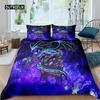 Sada povlaku na peřinu Ohnivý drak Magická dinosauří ložní sada Vzor zvířat z džungle Styl divoké zvěře King Size Polyesterový povlak na přikrývku