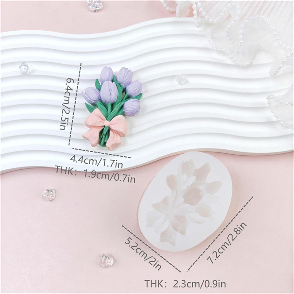 

Силиконовая форма для ароматерапевтической свечи в виде цветка тюльпана, креативная форма для гипсовых поделок, украшение, форма для мыла ручной работы, пищевая форма для мастики