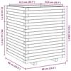 VidaXL Planter Wax Brown 60x60x72.5 Cm Solid Pine Wood, Outdoor Planter, Flower Box, Tomato Planter, 3282581
