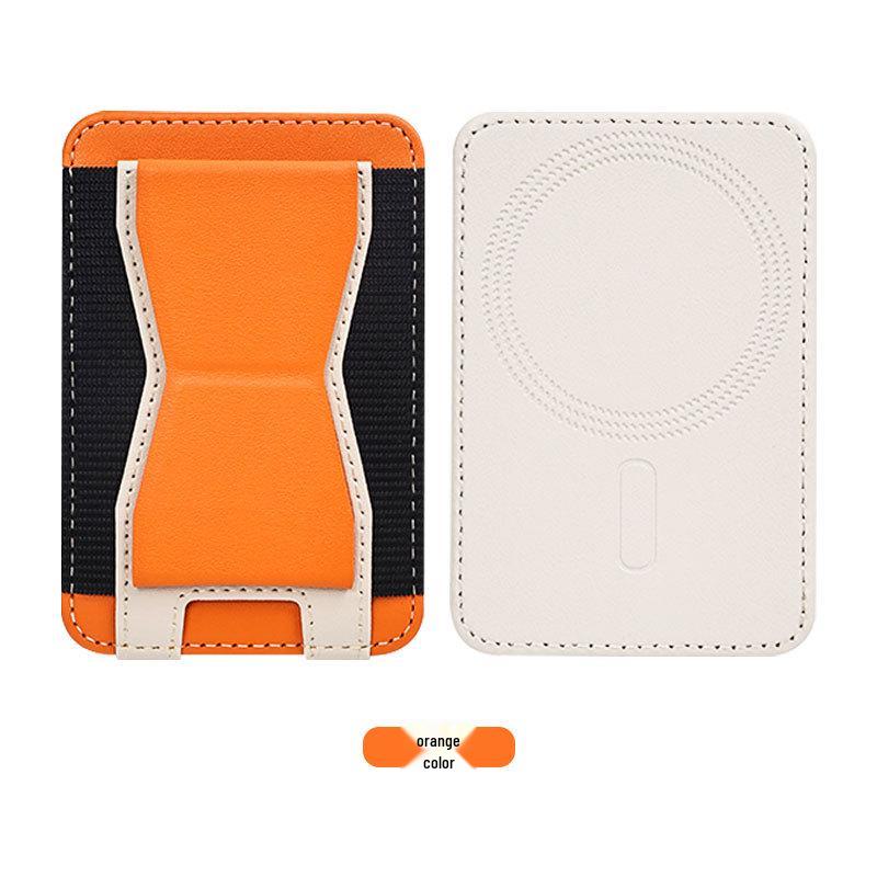 Magnetic Card Holder PU Leather Phone Stand Compatible with MagSafe
