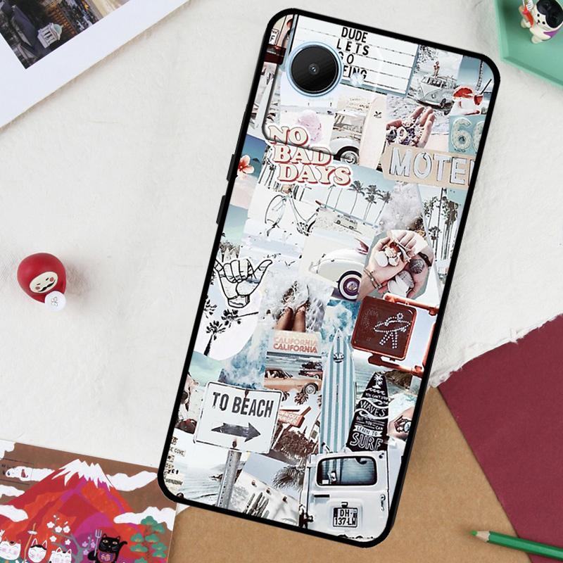 Summer Beach Collage For Realme 14 Pro Plus 13 10 11 12 GT 6 5 6T GT7 Pro C61 C55 C53 C51 C21Y C25S C67 C75 Case