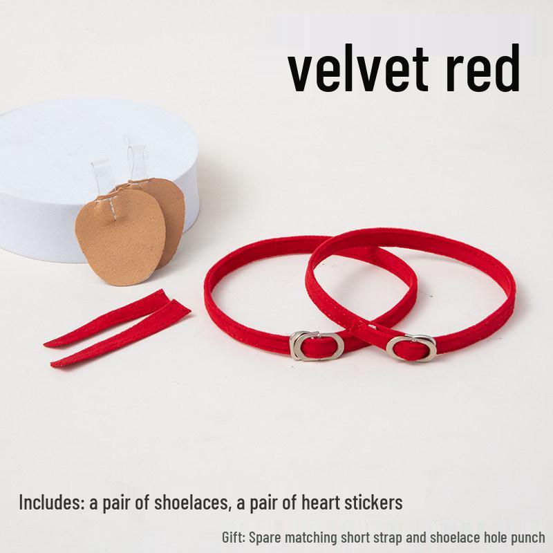 Non-Slip High Heel Strap with Suede Matte Finish - Secure Tie-Up Buckle Design