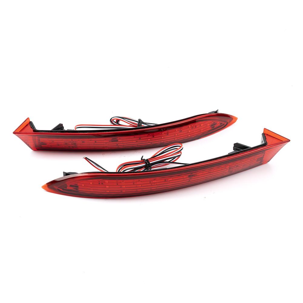 2x For BMW E70 X5 2007-2013 OE-Rear Bumper Led Reflector Light Trim Replacement Tail Brake Stop Lamp 63217158949 63217158950