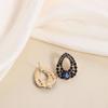 Fashion Blue Rhinestone Dangle Ear Stud Earrings Jewelry Natural Water Droplets Australian Crystal