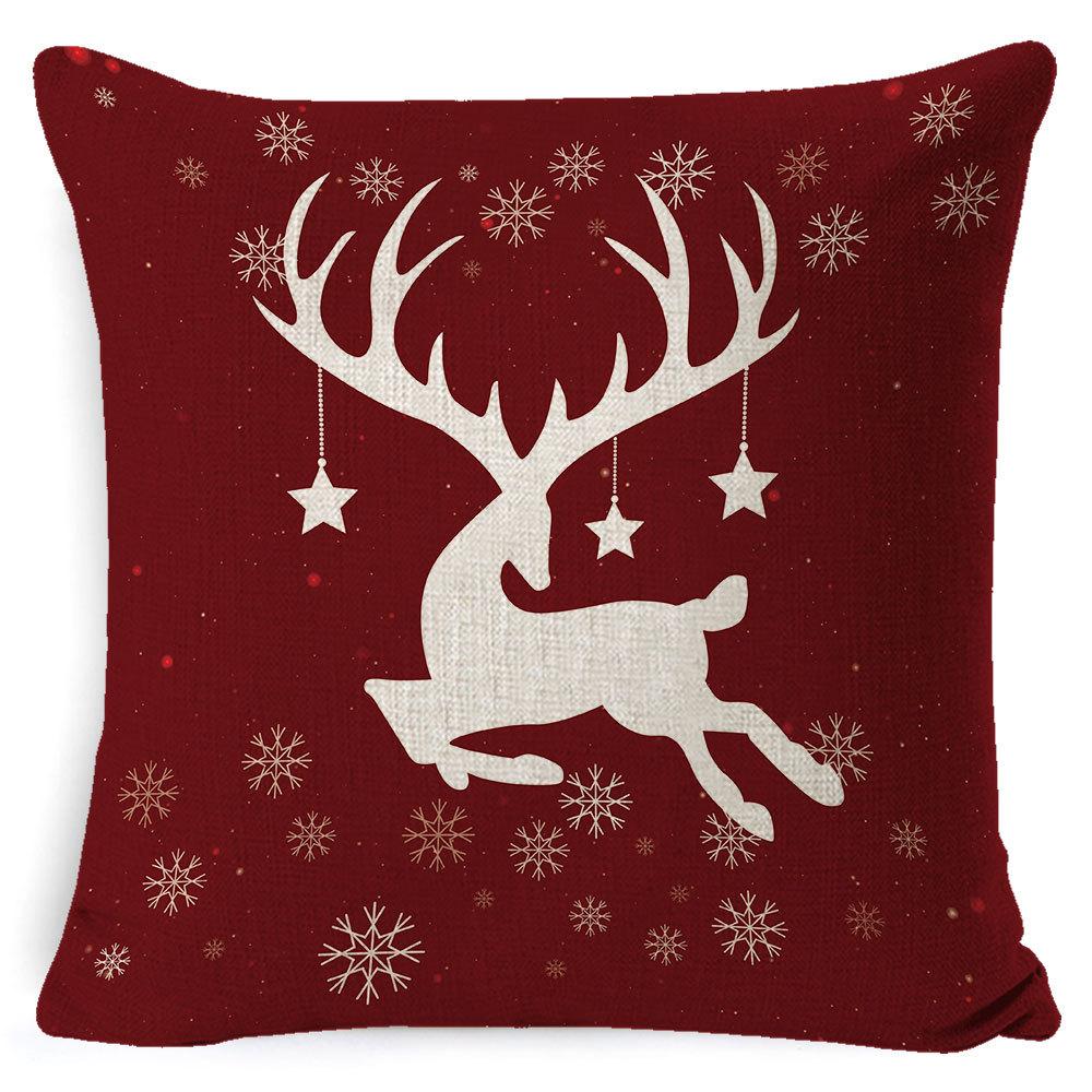 Christmas Pillowcase Home European Linen Sofa Cover Cushion Cushion Pillowcase Back Cushion