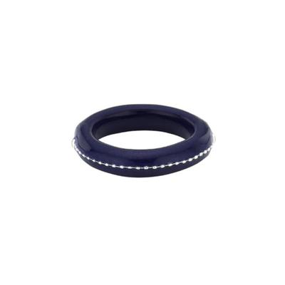 Nff Silver Radience Ring-navy