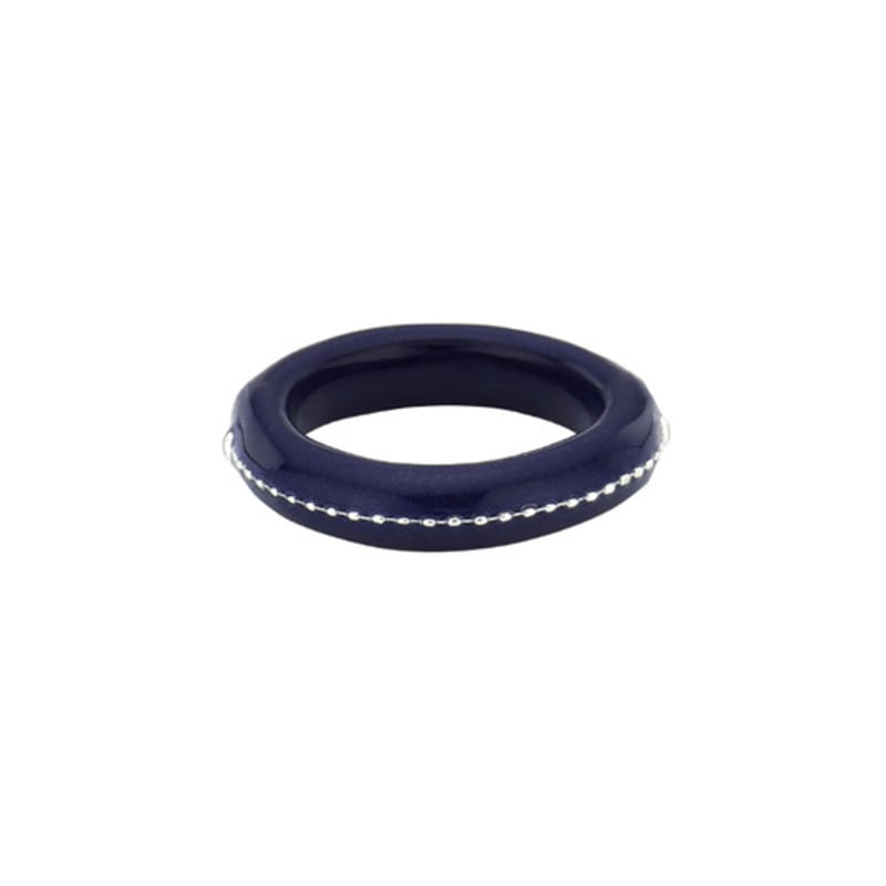 nff silver radience ring-navy