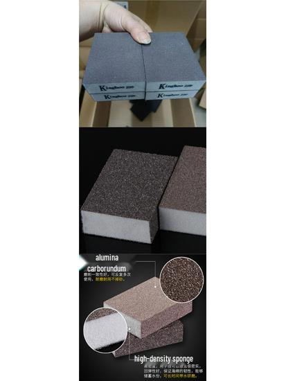 Sponge Sanding Block for Woodworking, Furniture, Paint, Rust, Wall Putty, and Grout Polishing.