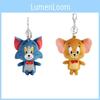 Authentic Tom And Jerry Plush Toy Keychain Cute Stuffed Doll Animal Pendant