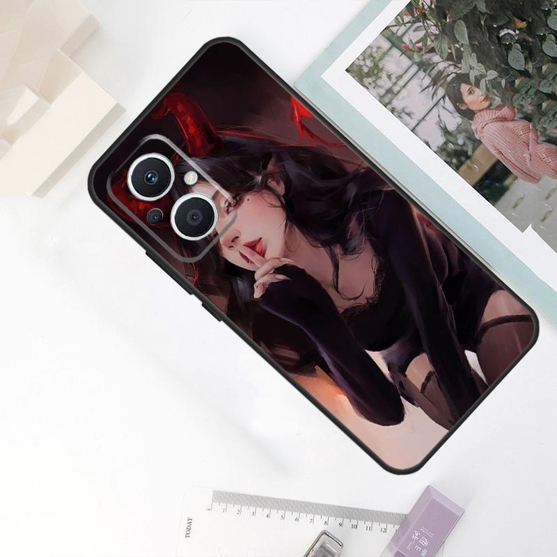 Aesthetic Devil Woman Bad Girl Case For OPPO Reno 8 7 6 5 4 Lite 10 Pro 11F 4Z 5Z 8T OPPO Find X2 X3 X5 Lite X6 Pro Cover