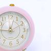 ABS Round Alarm Clock 3.54x4.33in Quartz Alarm Clock Cute Tabletop Clock  For Bedroom