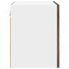 Wall Mounted Cabinet 2 Pcs Smoked Oak and White 40 X 31 X 40 Cm