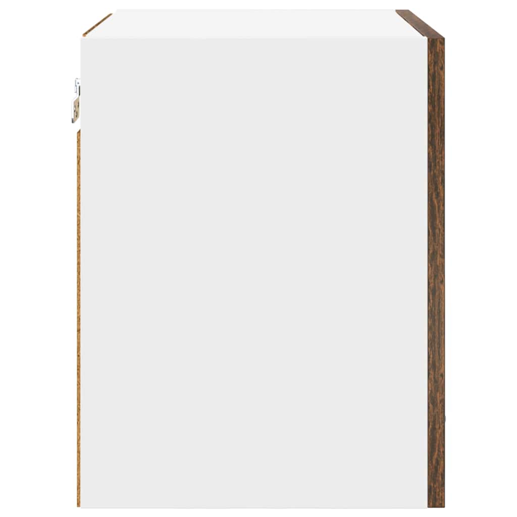 Wall Mounted Cabinet 2 Pcs Smoked Oak and White 40 X 31 X 40 Cm