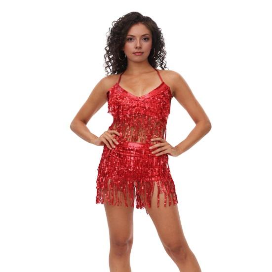 Belly Dancer Outfit Sequin Tassel Bra Top with Fringe Hip Scarf Set Sparkling Rave Party Costume for Women Girls