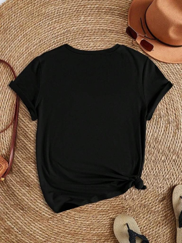 Unisex Women T-Shirt Vintage Cowboy Let'S Go Girls Printing Short Sleeve Teessummer Street Fashion Tops O-Neck Loose Female Clothes