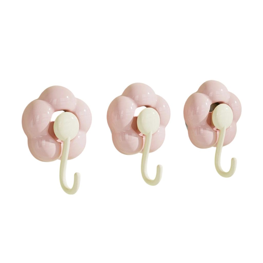 Flower Shaped Suction Cup Hooks No Drilling Required Wall Hooks for Kitchen Bathroom Living Room Vacuum Suction Cup Hooks