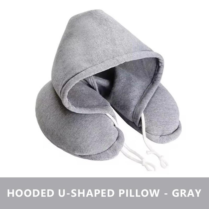 SEAMETAL Car U-shaped Pillow Rear Seat Sleeping Pillow Comfortable Neck Pillows With Hat Shield Privacy Protector Long Trip Rest