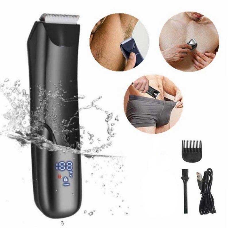 IPX7 Electric Crotch Shaver Schamhair Razor Mens Chest Hair Cutter for Body Eggs Shaving Machine Groin Trimmer Removes Underhair