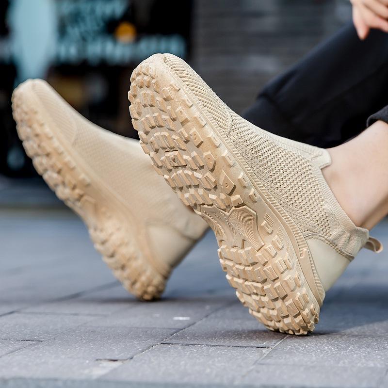 

Net shoes one pedal fly-woven men s shoes breathable thick-soled driving shoes foreign trade solid color sports shoes casual shoes men 44