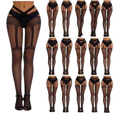 Yeni Seksi Bayan File Tayt Artı Boyutu Dantel Askı Külotlu Çorap