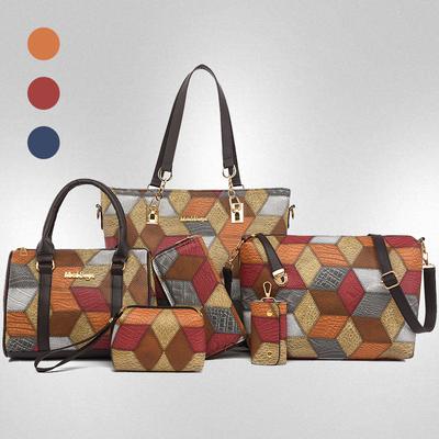 Tasche große Kapazität Damenhandtasche für die Arbeit Pendlerin Damen schräger Umhängetasche Damen vielseitig Kontrastfarbe Schultertasche Fortgeschrittener Sinn
