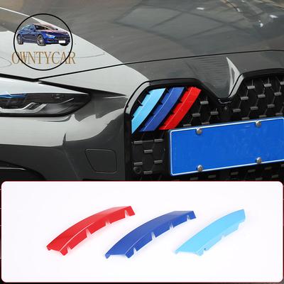 Pour BMW Série 4 G22 G26 - Style de Voiture Bandes de Décoration de Calandre Avant en ABS Garniture Accessoires de Voiture