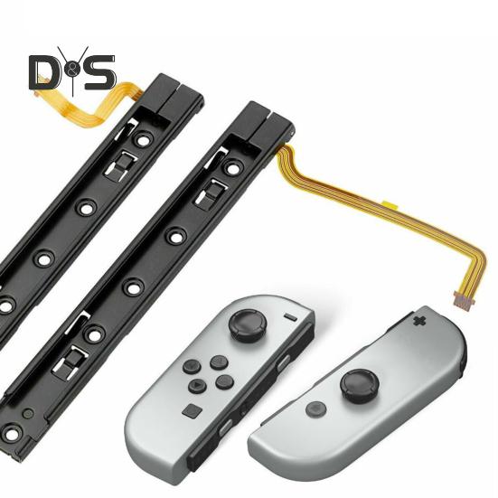 1/2-teiliges Ersatzschienen-Schieberegler-Set, Flexkabel, Metallstruktur, einfache Installation, Griff, Gleitschiene, DIY-Reparaturwerkzeug für Nintendo Switch