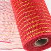 1 Roll Decorative Mesh Eco-friendly High Toughness Net Yarn Christmas Poly Mesh Ribbon Metallic Strips Decor for Home